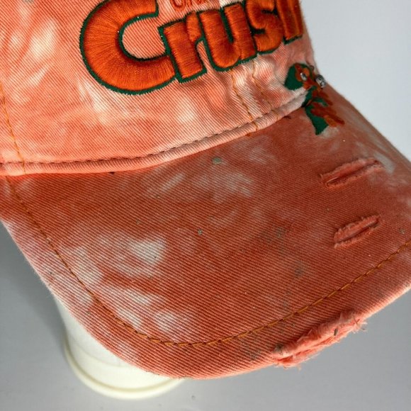 Orange Crush Adjustable Distressed Women's Hat - Picture 4 of 13